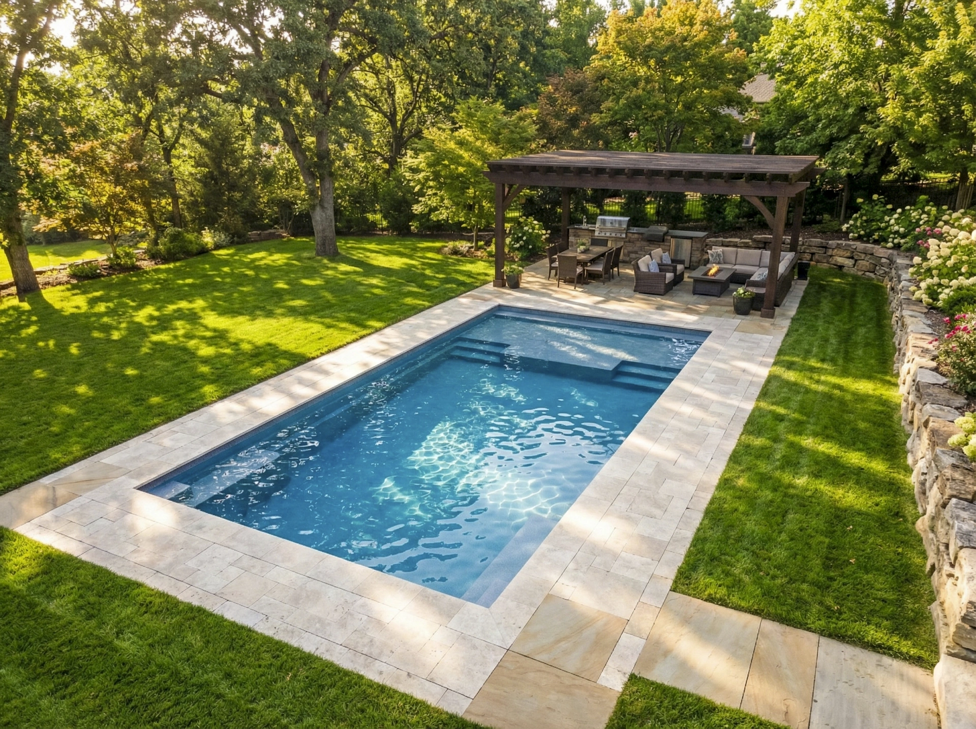 Colorado Pool Pros fiberglass pool project